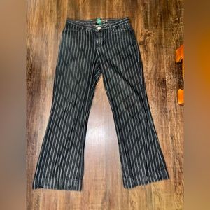 Black Flare Stripped Jeans
